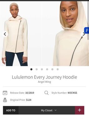 lululemon athletica Lightweight Asymmetrical Zip Hoodie - Angel Wing